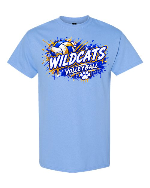 Wildcat volleyball 003 8000B YOUTH  Gildan® DryBlend® 50 Cotton/50 Poly T-Shirt