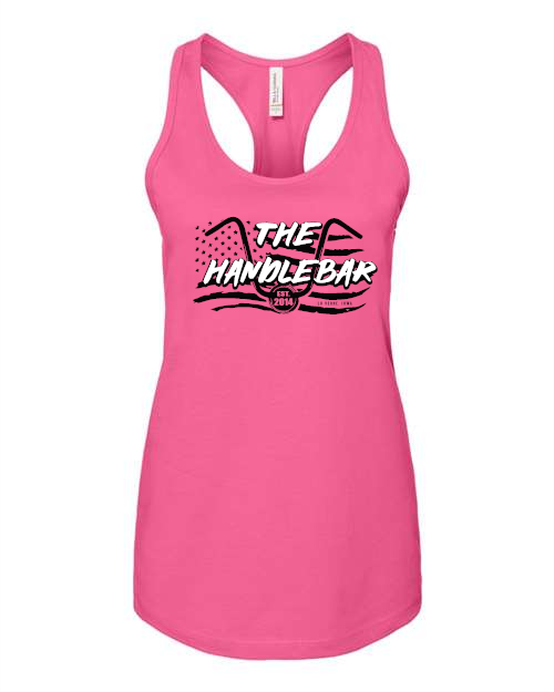 The Handlebar (black and white logo) BELLA + CANVAS Women's Jersey Racerback Tank - 6008