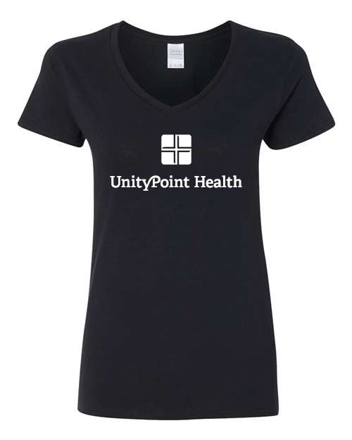 UPH (white logo) Gildan - Heavy Cotton™ Women’s V-Neck T-Shirt - 5V00L