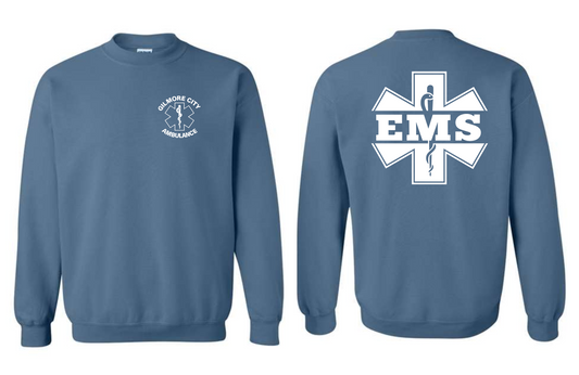 Gilmore City Ambulance Gildan Unisex Heavy Blend™ Crewneck Sweatshirt - 18000 (white logo)