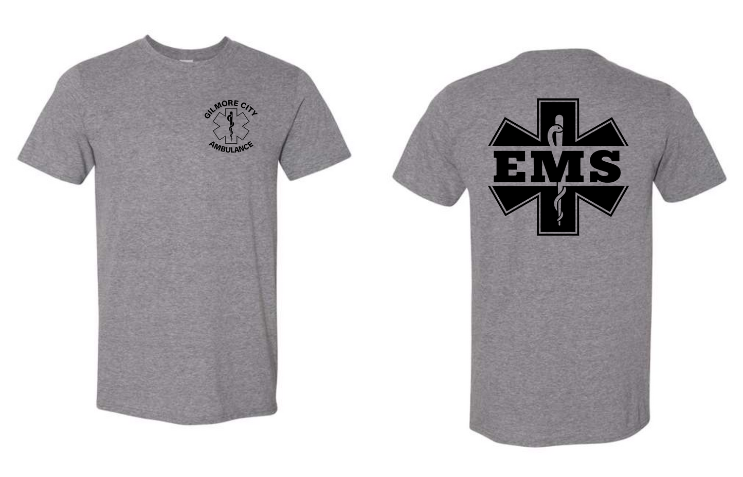 Gilmore City Ambulance Gildan Unisex Softstyle® T-Shirt - 64000 (Black logo)