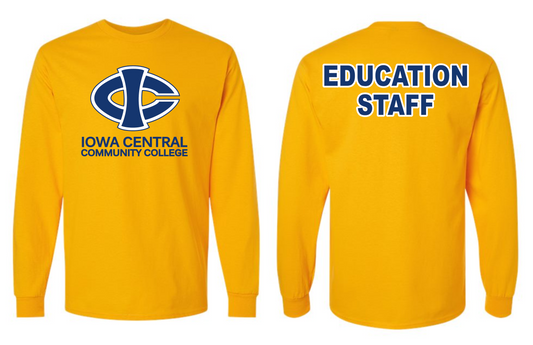 ICCC Gildan Unisex Ultra Cotton® Long Sleeve T-Shirt - 2400 (Blue Logo Front & Back)