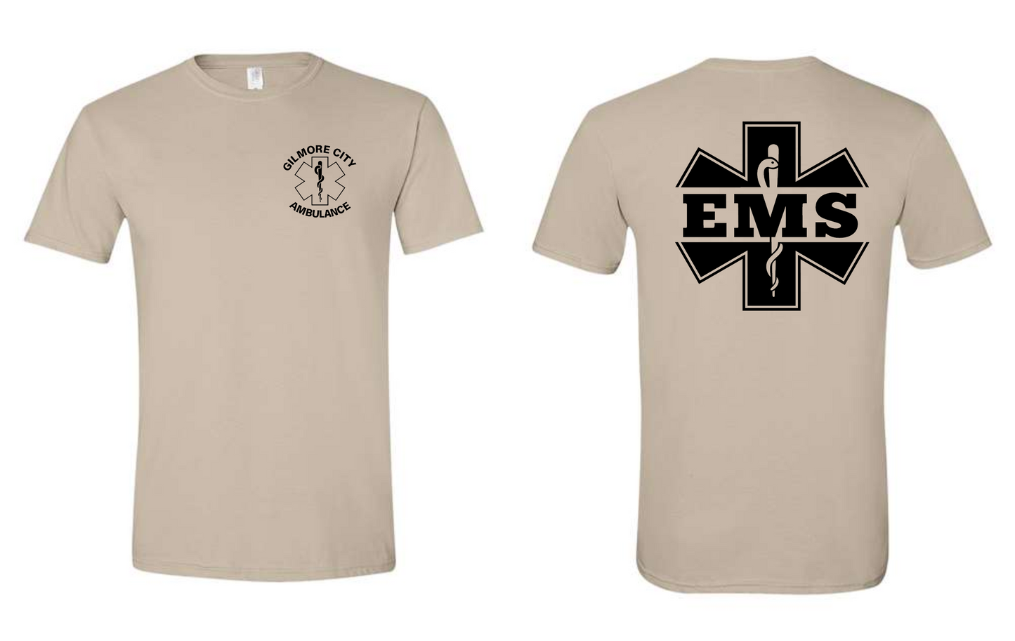 Gilmore City Ambulance Gildan Unisex Softstyle® T-Shirt - 64000 (Black logo)