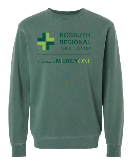 KRHC (green logo) Independent Trading Co. - Midweight Pigment-Dyed Crewneck Sweatshirt - PRM3500