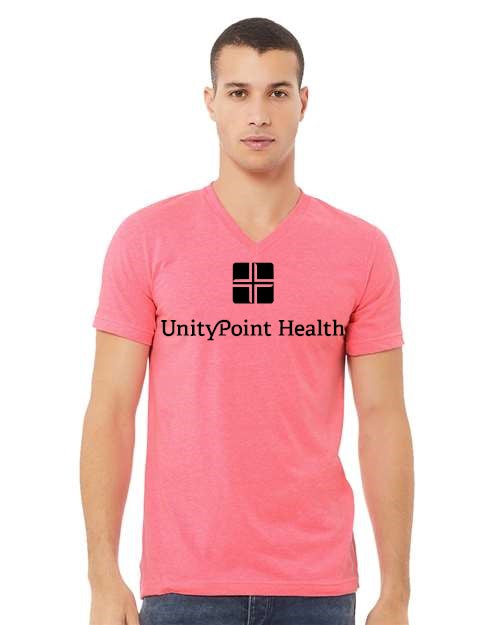 UPH (black logo) BELLA + CANVAS - Heather CVC V-Neck Tee - 3005CVC