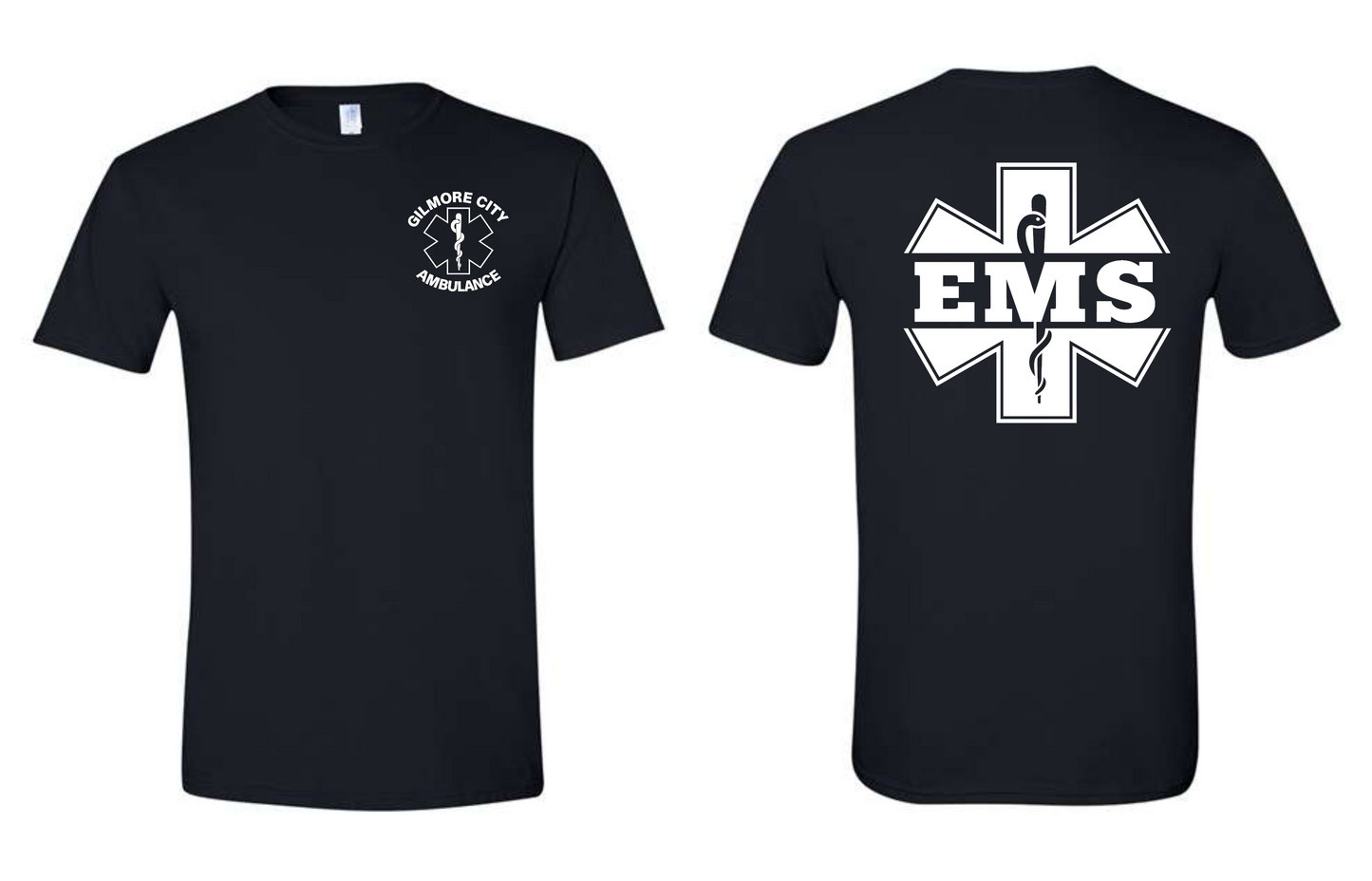 Gilmore City Ambulance Gildan Unisex Softstyle® T-Shirt - 64000 (white logo)