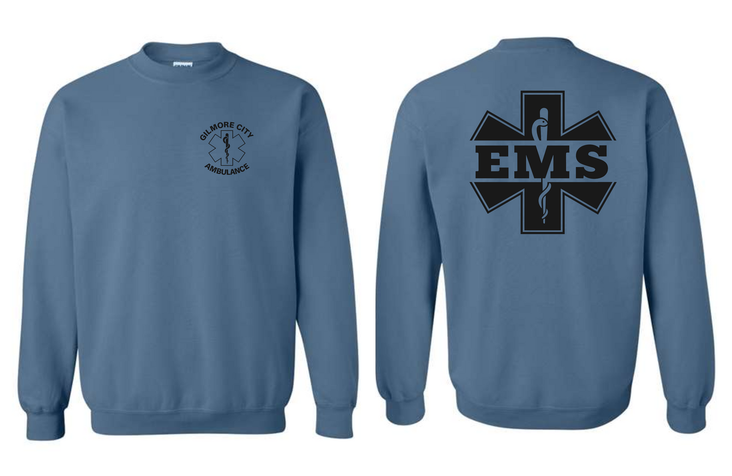 Gilmore City Ambulance Gildan Unisex Heavy Blend™ Crewneck Sweatshirt - 18000 (black logo)