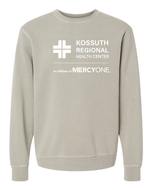 KRHC (white logo) Independent Trading Co. - Midweight Pigment-Dyed Crewneck Sweatshirt - PRM3500