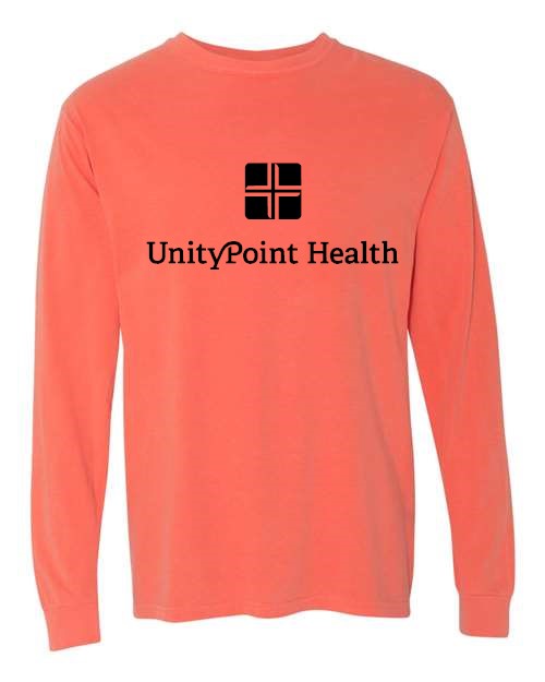 UPH (black logo) Comfort Colors - Garment-Dyed Heavyweight Long Sleeve T-Shirt - 6014