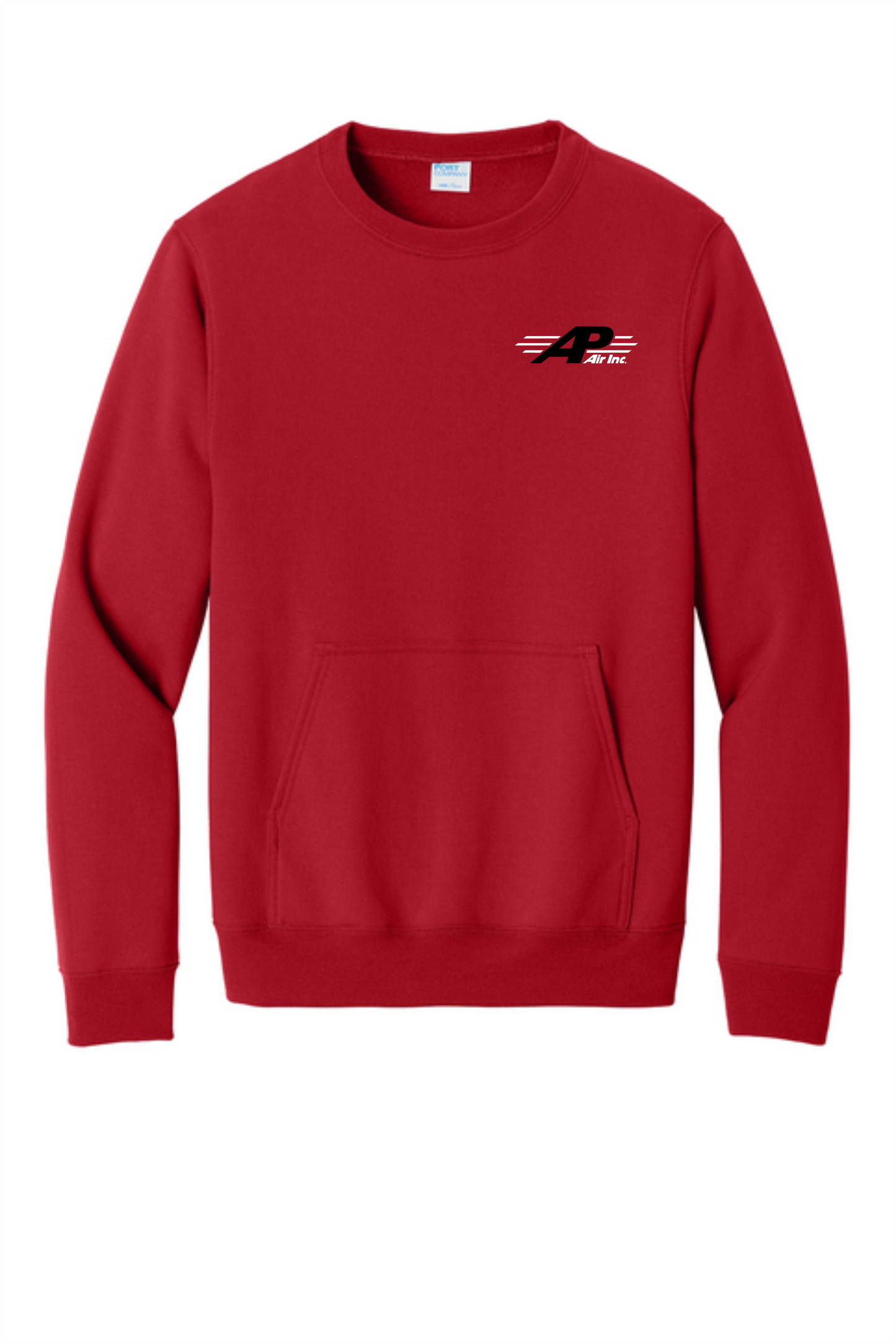 AP AIR Port & Co™ Core Fleece Crewneck Pocket Sweatshirt PC78PKT