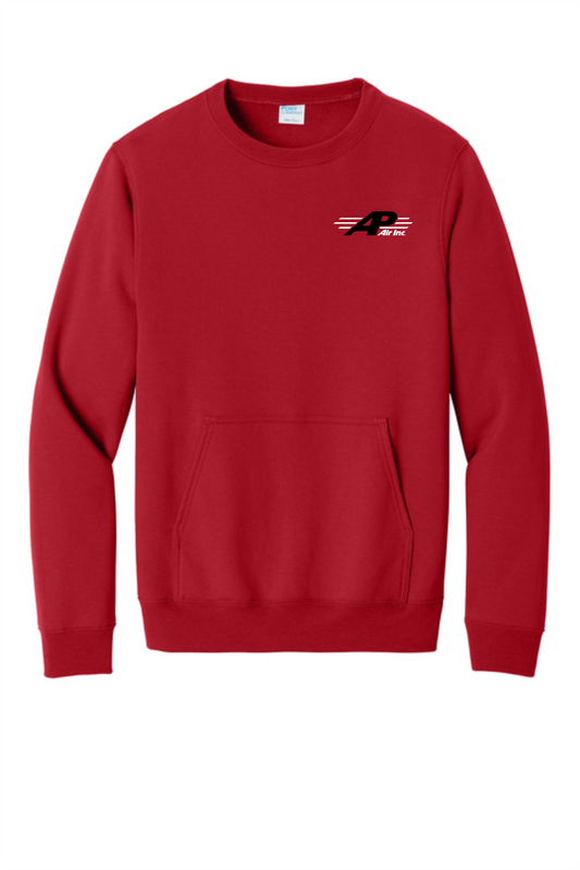 AP AIR Port & Co™ Core Fleece Crewneck Pocket Sweatshirt PC78PKT