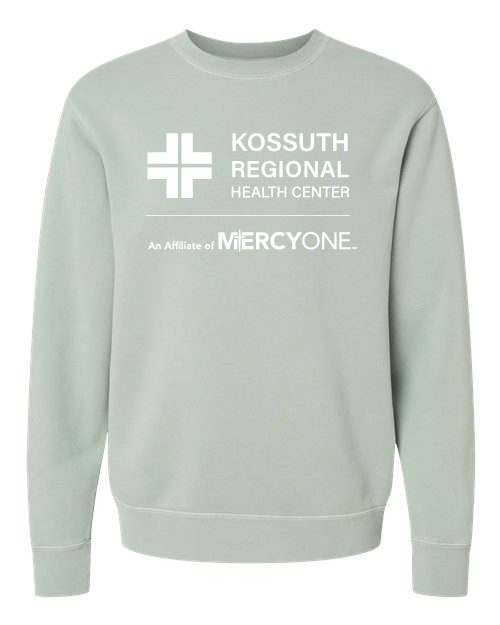 KRHC (white logo) Independent Trading Co. - Midweight Pigment-Dyed Crewneck Sweatshirt - PRM3500