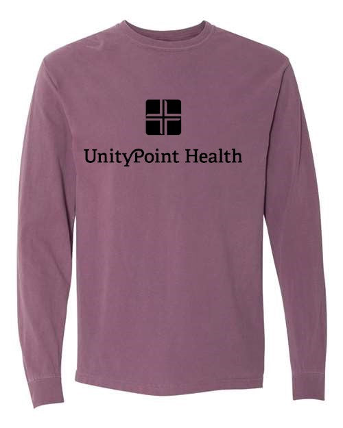 UPH (black logo) Comfort Colors - Garment-Dyed Heavyweight Long Sleeve T-Shirt - 6014