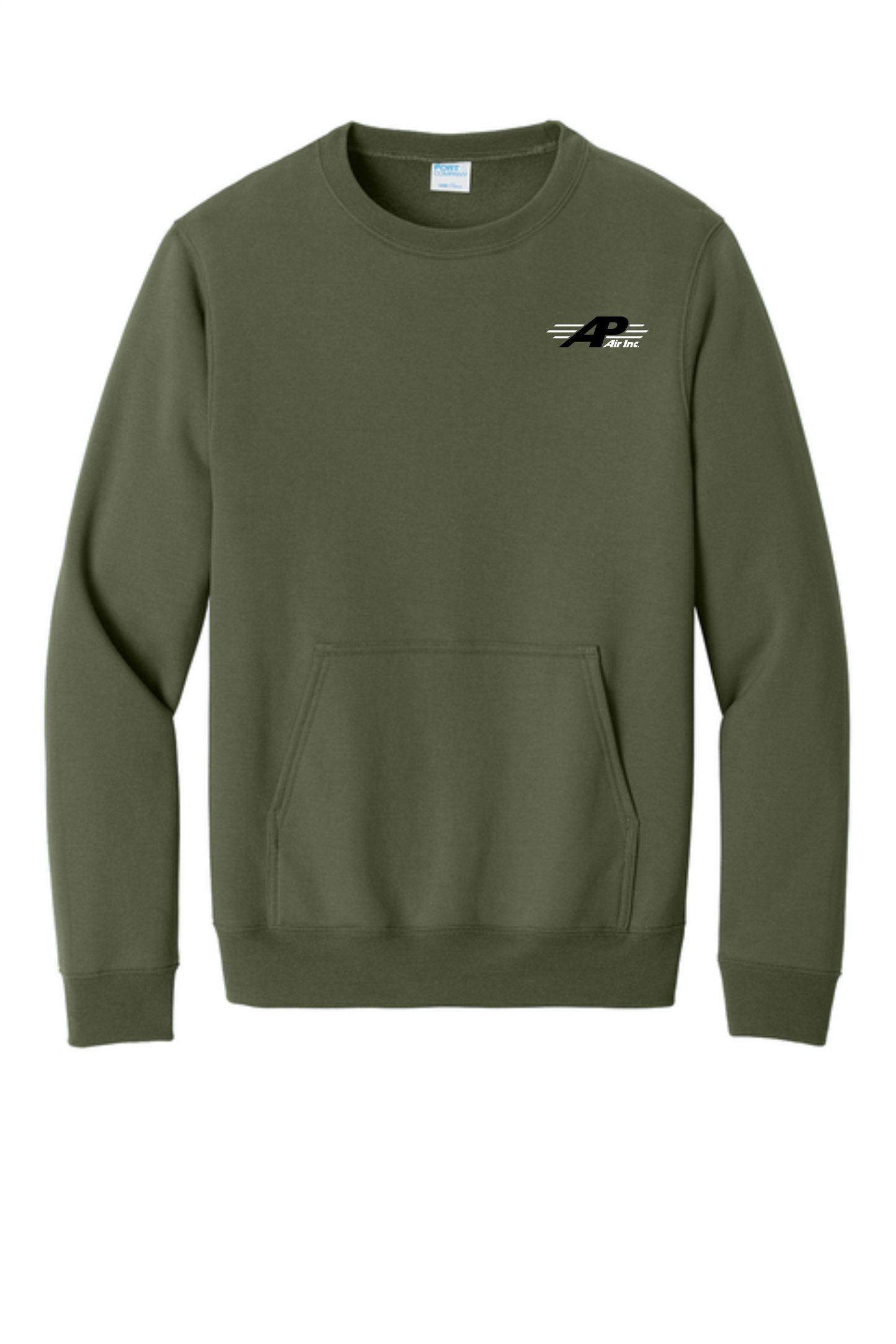 AP AIR Port & Co™ Core Fleece Crewneck Pocket Sweatshirt PC78PKT