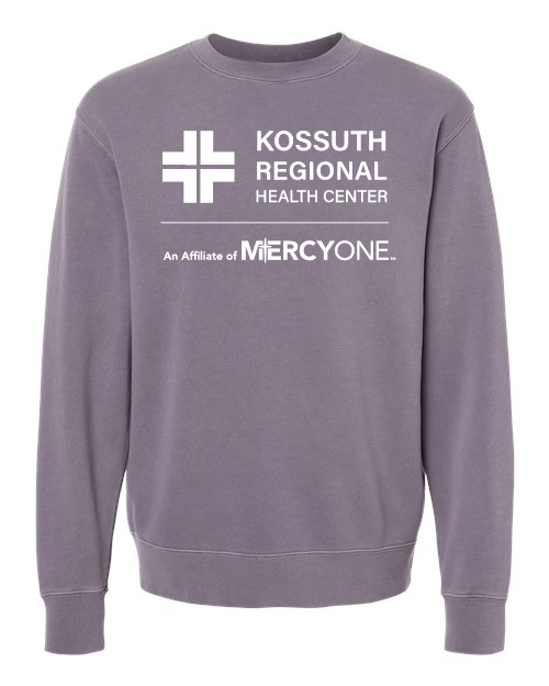 KRHC (white logo) Independent Trading Co. - Midweight Pigment-Dyed Crewneck Sweatshirt - PRM3500