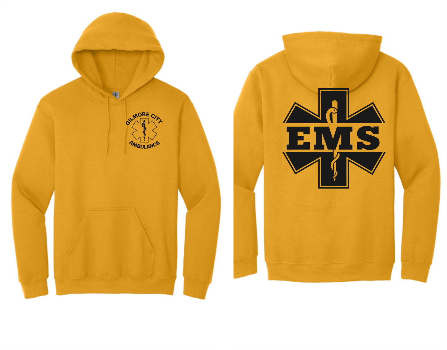 Gilmore City Ambulance  Gildan® Heavy Blend™ Hooded Sweatshirt (Black logo)
