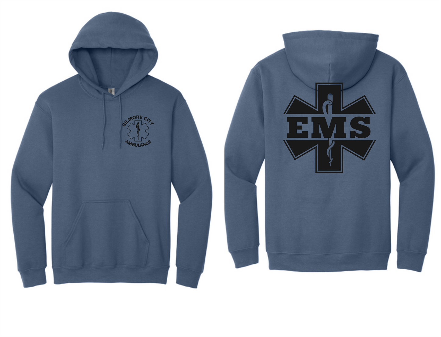 Gilmore City Ambulance  Gildan® Heavy Blend™ Hooded Sweatshirt (Black logo)