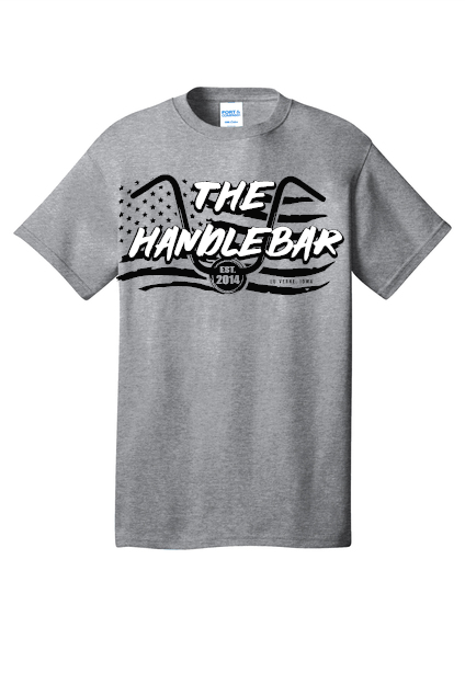The Handlebar (black and white logo) PC54  Port & Company® Core Cotton Tee