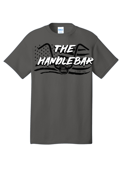 The Handlebar (black and white logo) PC54  Port & Company® Core Cotton Tee