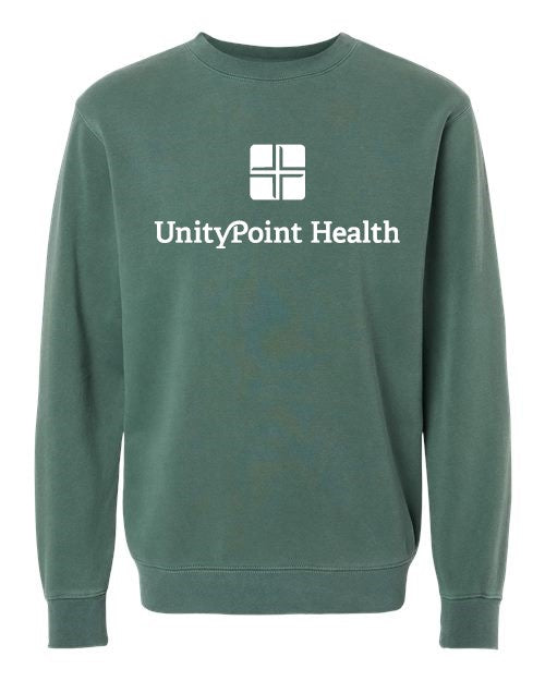 UPH (white logo) Independent Trading Co. - Midweight Pigment-Dyed Crewneck Sweatshirt - PRM3500