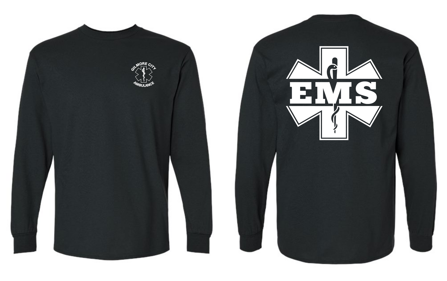 Gilmore City Ambulance Gildan Unisex Ultra Cotton® Long Sleeve T-Shirt - 2400 (white logo)