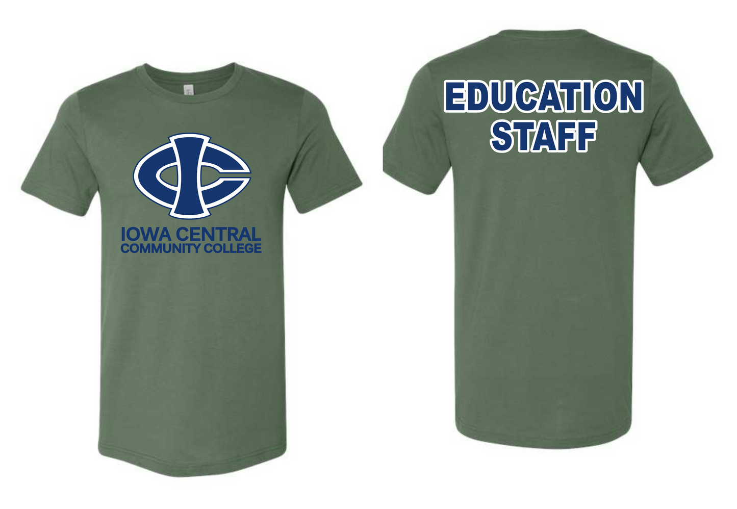 ICCC BELLA+CANVAS® Unisex Jersey Short Sleeve Tee BC3001 (Blue Front and Back Logo)