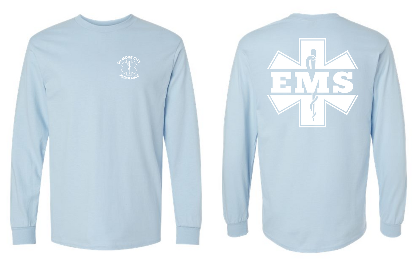 Gilmore City Ambulance Gildan Unisex Ultra Cotton® Long Sleeve T-Shirt - 2400 (white logo)