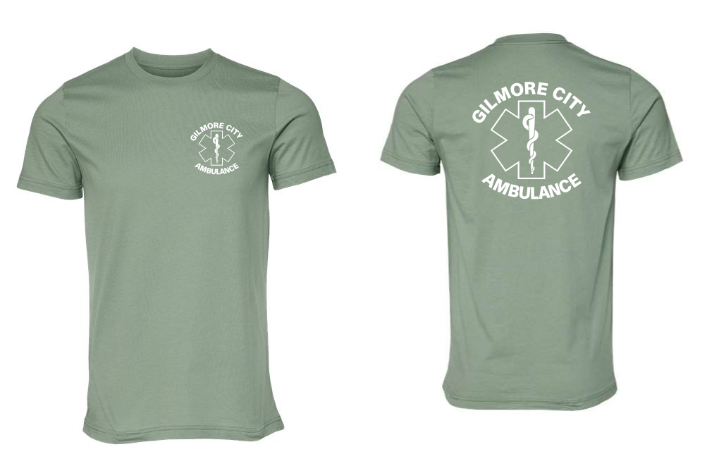 Gilmore City Ambulance BELLA + CANVAS Jersey Tee - 3001(white logo)