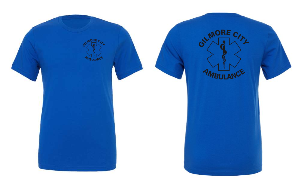 Gilmore City Ambulance BELLA + CANVAS Jersey Tee - 3001 (black logo)