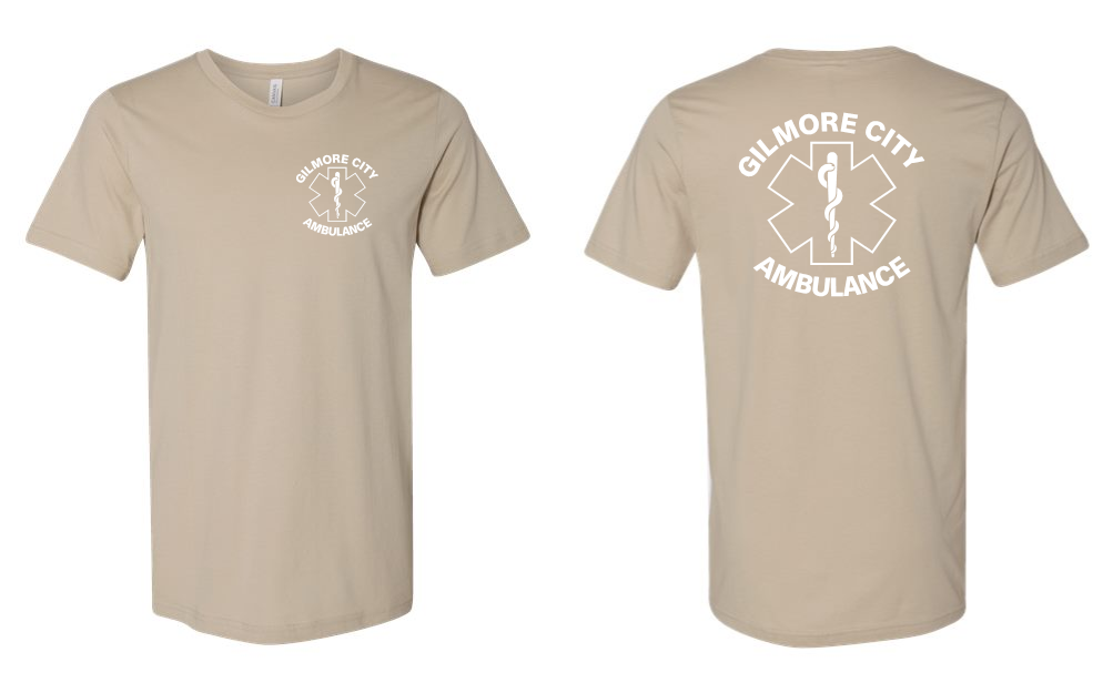 Gilmore City Ambulance BELLA + CANVAS Jersey Tee - 3001(white logo)