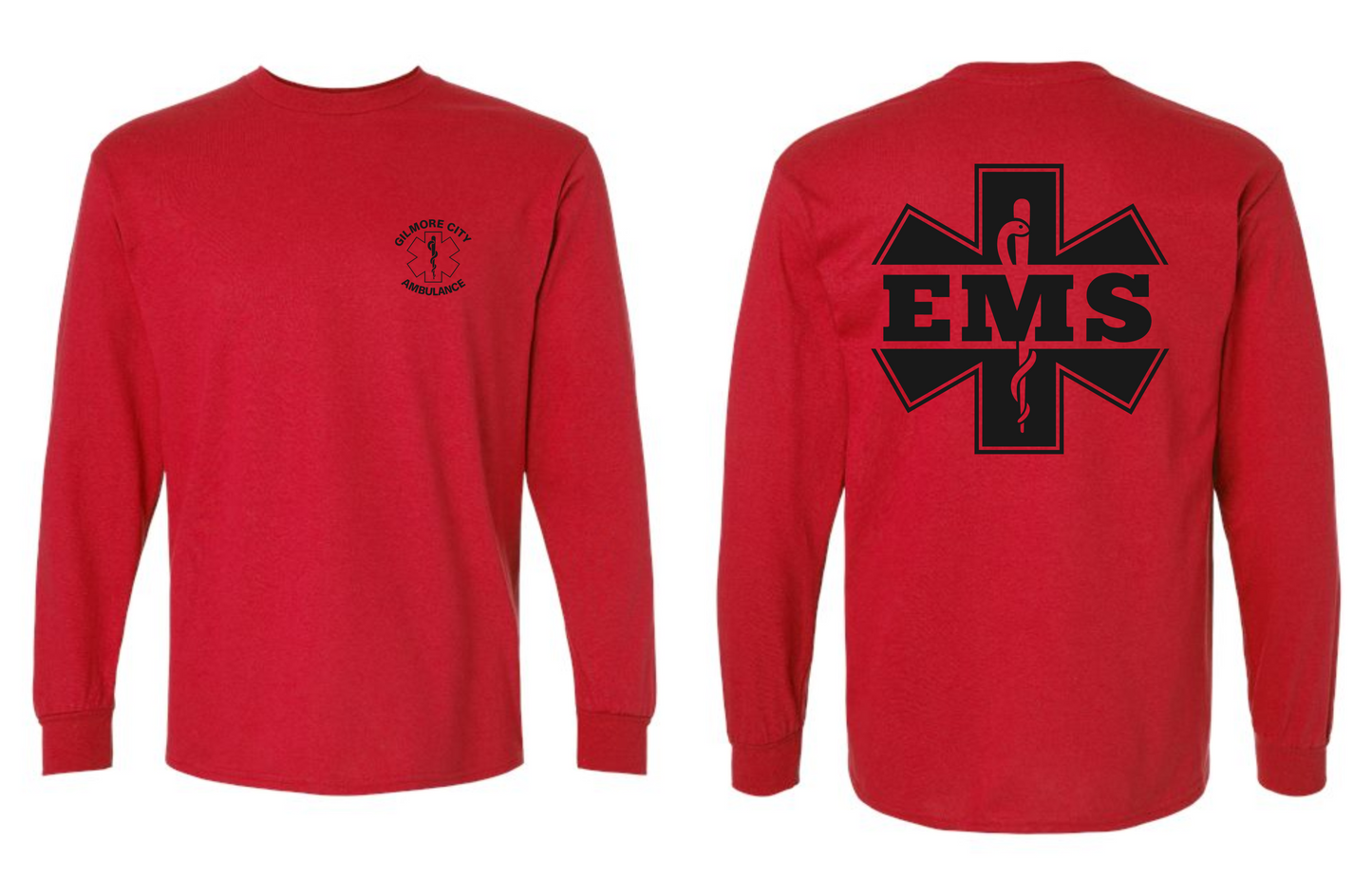 Gilmore City Ambulance Gildan Unisex Ultra Cotton® Long Sleeve T-Shirt - 2400 (black logo)