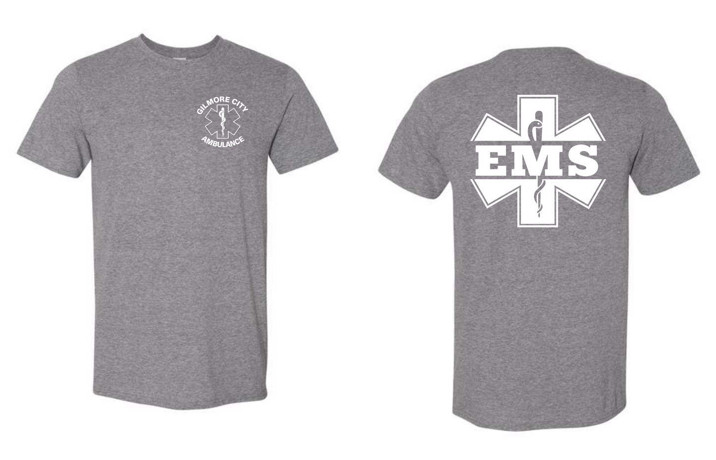 Gilmore City Ambulance Gildan Unisex Softstyle® T-Shirt - 64000 (white logo)