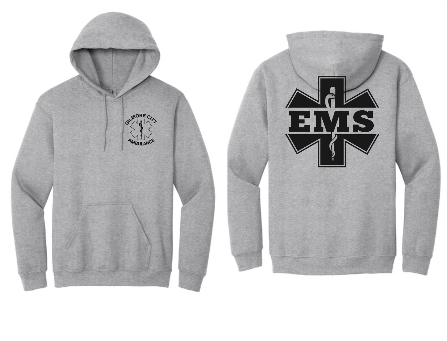 Gilmore City Ambulance  Gildan® Heavy Blend™ Hooded Sweatshirt (Black logo)