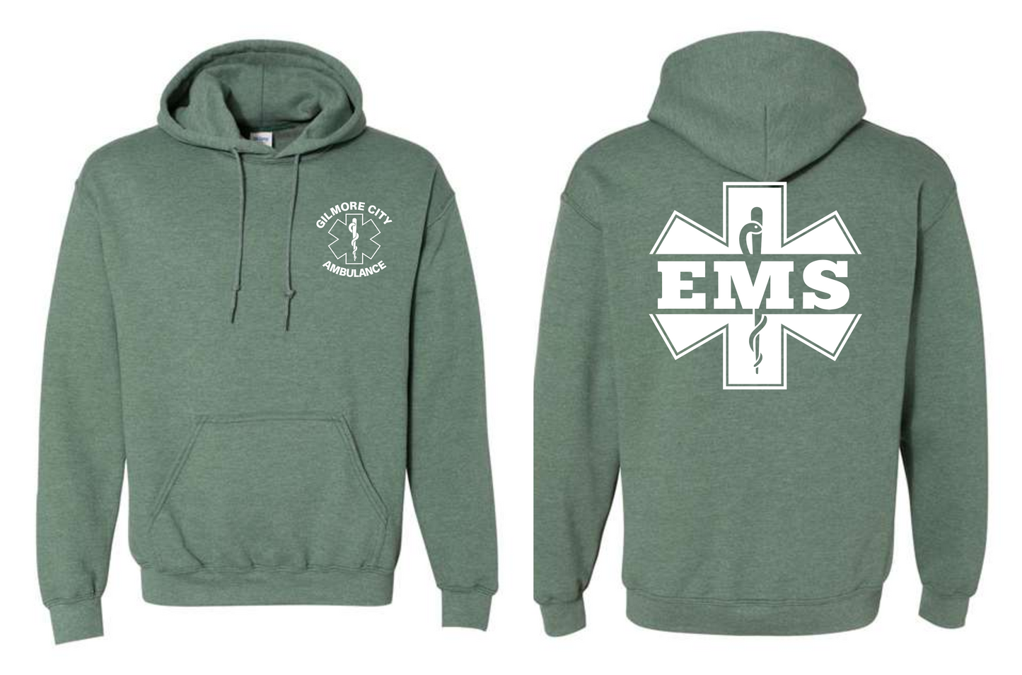 Gilmore City Ambulance  Gildan® Heavy Blend™ Hooded Sweatshirt (white logo)