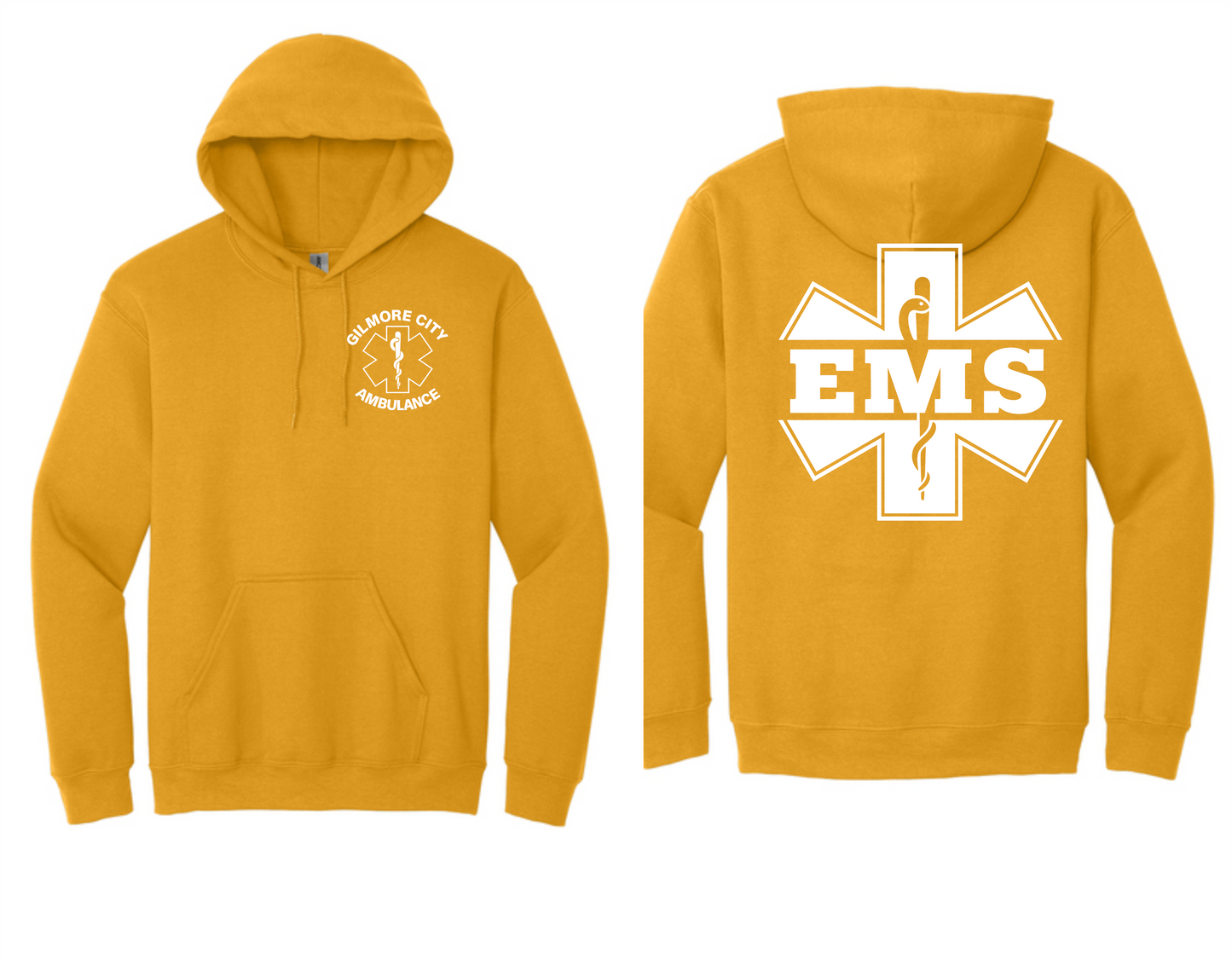 Gilmore City Ambulance  Gildan® Heavy Blend™ Hooded Sweatshirt (white logo)