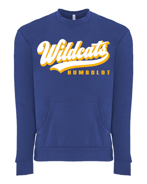 Wildcats 074 Next Level - Santa Barbara Pocket Crewneck Sweatshirt - 9001