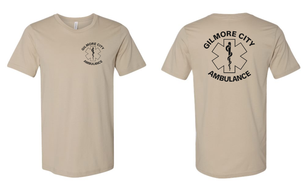 Gilmore City Ambulance BELLA + CANVAS Jersey Tee - 3001 (black logo)