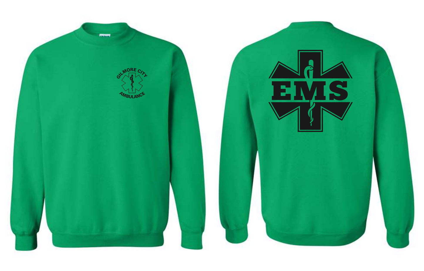 Gilmore City Ambulance Gildan Unisex Heavy Blend™ Crewneck Sweatshirt - 18000 (black logo)