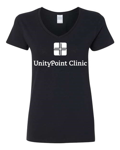 UPC (white logo) Gildan - Heavy Cotton™ Women’s V-Neck T-Shirt - 5V00L