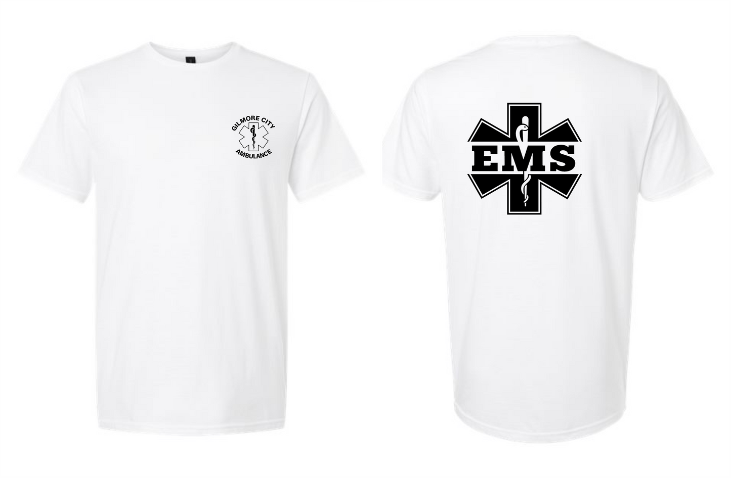 Gilmore City Ambulance Gildan Unisex Softstyle® T-Shirt - 64000 (Black logo)