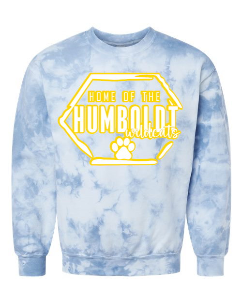 0016 home of the wildcats Dyenomite - Blended Tie-Dyed Crewneck Sweatshirt - 681VR