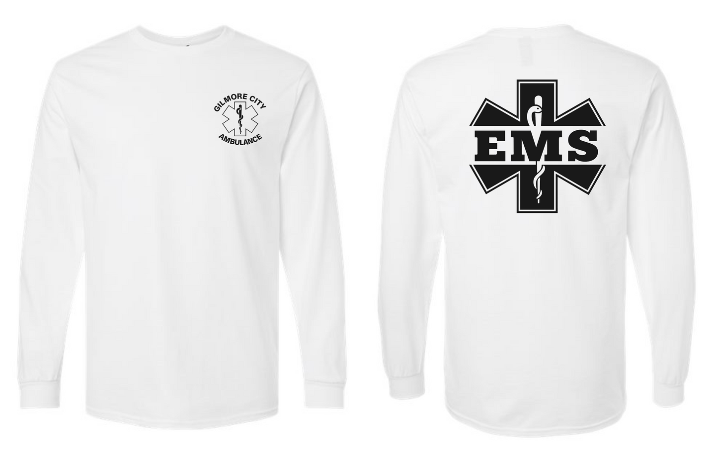 Gilmore City Ambulance Gildan Unisex Ultra Cotton® Long Sleeve T-Shirt - 2400 (black logo)