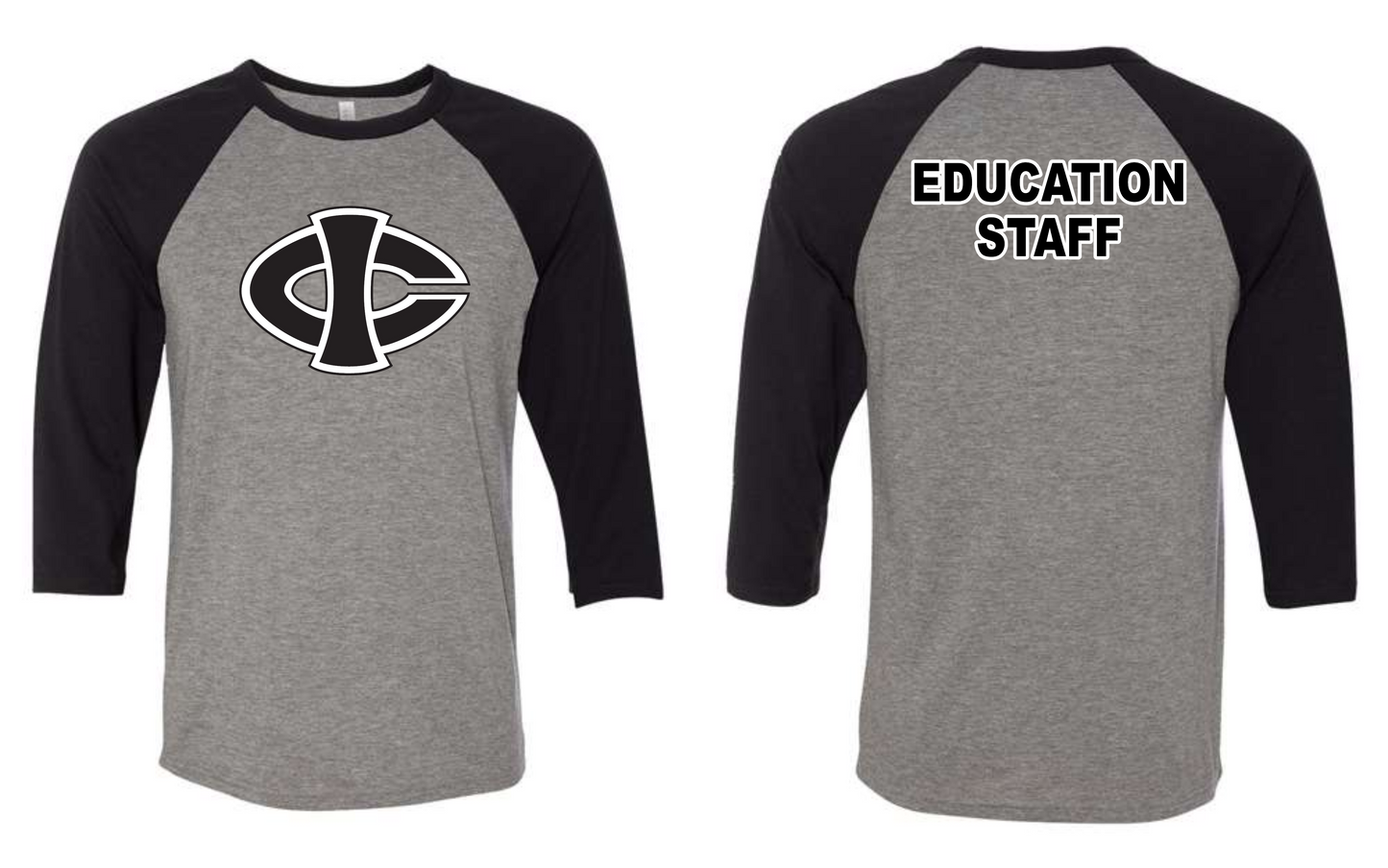 ICCC BELLA + CANVAS Unisex Three-Quarter Sleeve Baseball Tee - 3200