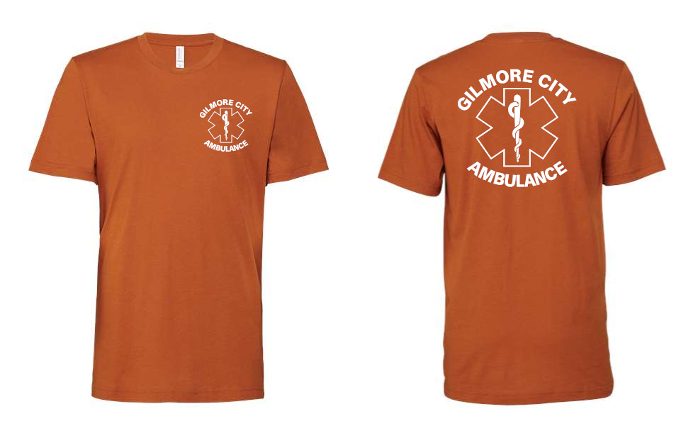 Gilmore City Ambulance BELLA + CANVAS Jersey Tee - 3001(white logo)