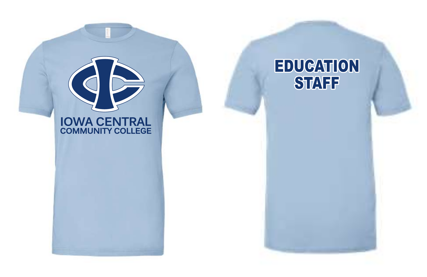 ICCC BELLA+CANVAS® Unisex Jersey Short Sleeve Tee BC3001 (Blue Front and Back Logo)
