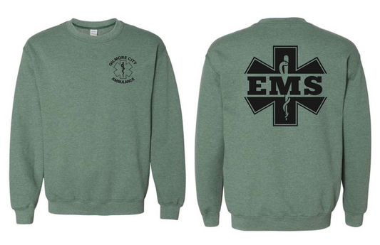 Gilmore City Ambulance Gildan Unisex Heavy Blend™ Crewneck Sweatshirt - 18000 (black logo)