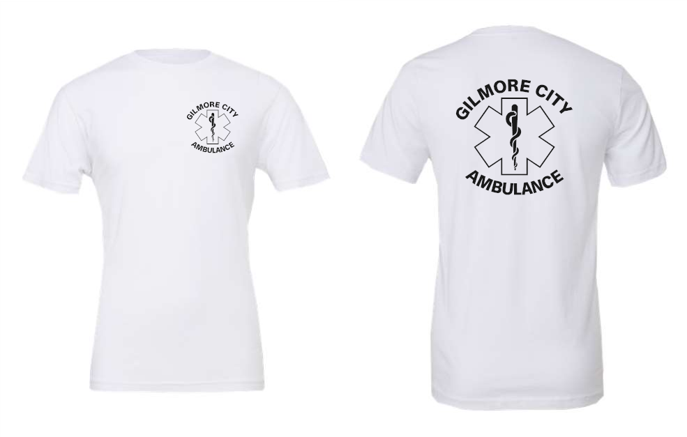 Gilmore City Ambulance BELLA + CANVAS Jersey Tee - 3001 (black logo)