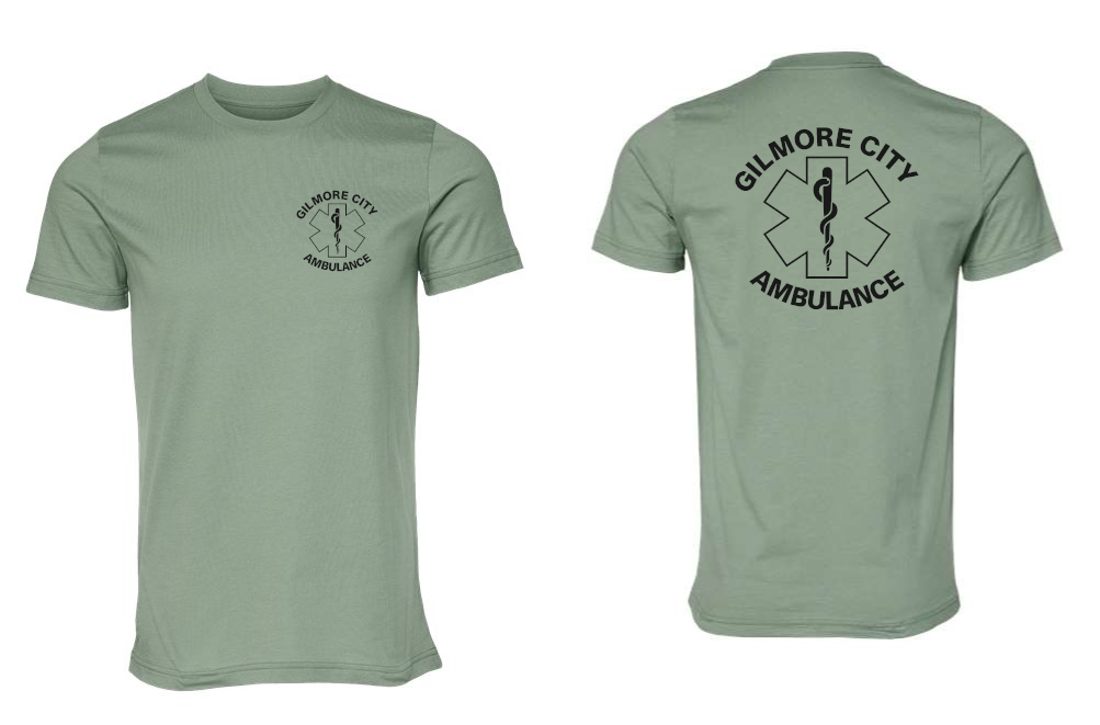 Gilmore City Ambulance BELLA + CANVAS Jersey Tee - 3001 (black logo)