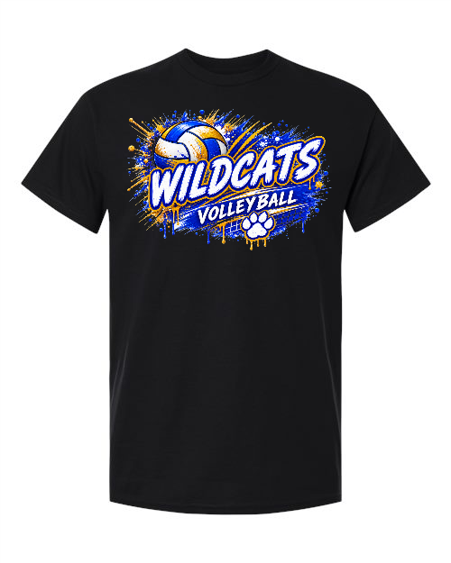 Wildcat volleyball 003 8000B YOUTH  Gildan® DryBlend® 50 Cotton/50 Poly T-Shirt