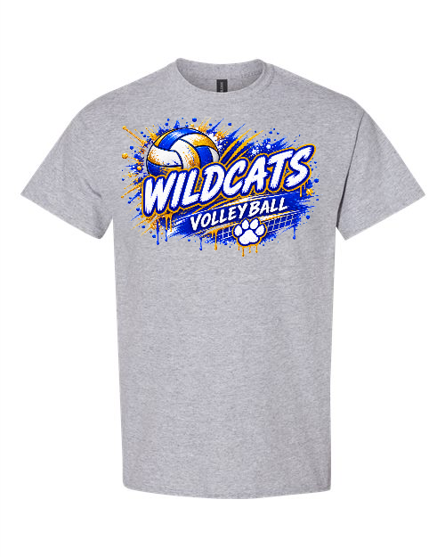 Wildcat volleyball 003 8000B YOUTH  Gildan® DryBlend® 50 Cotton/50 Poly T-Shirt